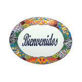 Hand-painted door board with greetings