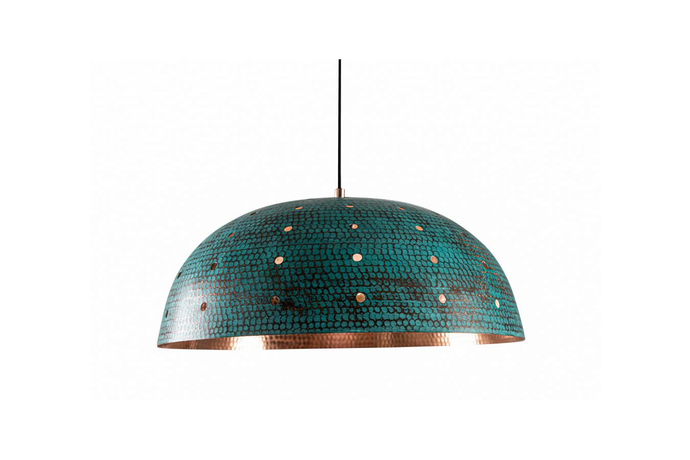 Sandia Agujero Verde - copper lamp covered with patina