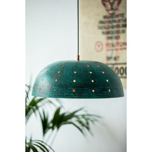Sandia Agujero Verde - copper lamp covered with patina