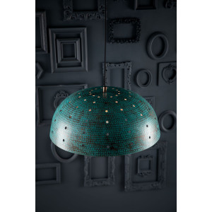 Sandia Agujero Verde - copper lamp covered with patina