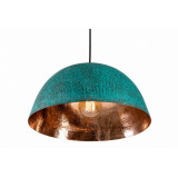 Serbal Verde - patinated copper lamp