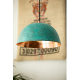 Serbal Verde - patinated copper lamp
