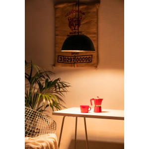 Serbal Verde - patinated copper lamp