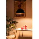 Serbal Verde - patinated copper lamp