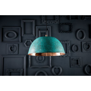 Serbal Verde - patinated copper lamp