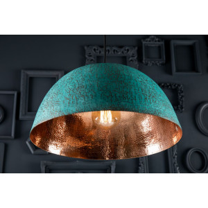 Serbal Verde - patinated copper lamp