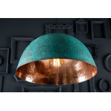 Serbal Verde - patinated copper lamp