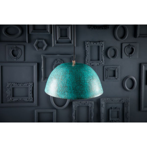 Serbal Verde - patinated copper lamp