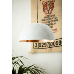 Espino Blanco - copper lamp with a white patina