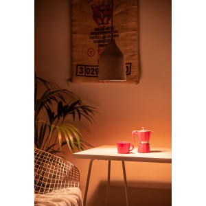 Trompeta blanca - copper lamp with white patina