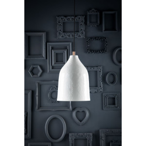 Trompeta blanca - copper lamp with white patina