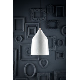 Trompeta blanca - copper lamp with white patina