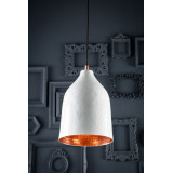 Trompeta blanca - copper lamp with white patina