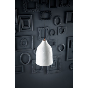 Trompeta blanca - copper lamp with white patina