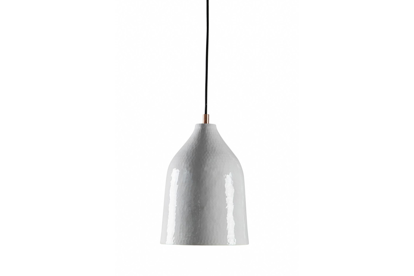 Trompeta blanca - copper lamp with white patina