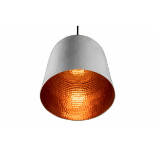 Trompeta blanca - copper lamp with white patina