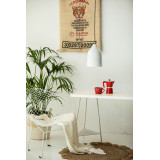 Trompeta blanca - copper lamp with white patina