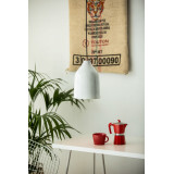 Trompeta blanca - copper lamp with white patina
