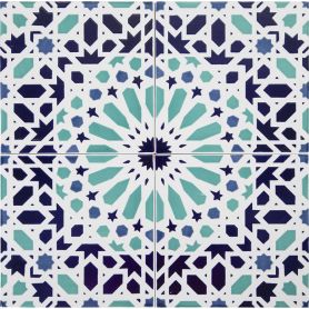 Fez - Moroccan ceramic tiles 20x20 cm, 12 tiles in set (0,5 m2)