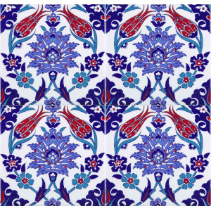 Makbule - ceramic iznik tiles 20x20cm