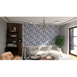 Tono  - Blue Mexican Patchwork 