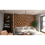 Borgońa - patchwork of single-color tiles - 90 pieces, 1 m2