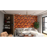 Caramelo - patchwork made of one-color tiles - 90 pcs, 1 m2