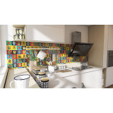 Calaveras - set of 30 pop art designs of multi-colored tiles