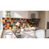 Borgońa - patchwork of single-color tiles - 90 pieces, 1 m2
