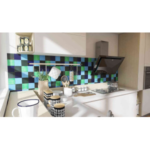 Malaquita - patchwork of single-colour tiles - 90 pcs, 1 m2