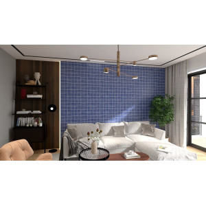Azul Mezclilla Delgado - Talavera single-colour tiles - 90 pieces