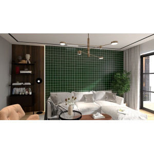 Verde Esmeralda - dark green ceramic monocolour tiles