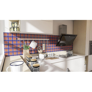 Fuego - Talavera tiles from Mexico
