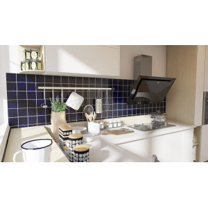 Azul Brillante - dark blue ceramic monocolour tiles - 90 tiles