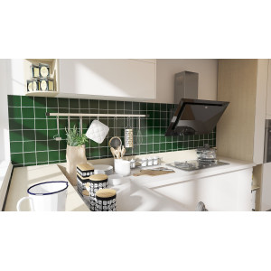 Verde Esmeralda - dark green ceramic monocolour tiles