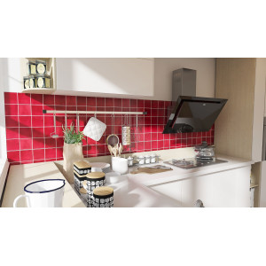 Rosa Mexicano - red single-coloured tiles Talavera
