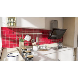 Rosa Mexicano - red single-coloured tiles Talavera