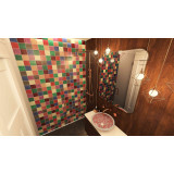 Ciruela - patchwork of single-color tiles - 90 pieces. 1 m2
