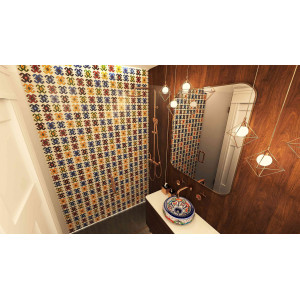 Hucul - mexican Talavera ceramic tiles - 30 pieces