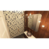 Mariscos - set of tiles in dominant cobalt color - 30 pieces