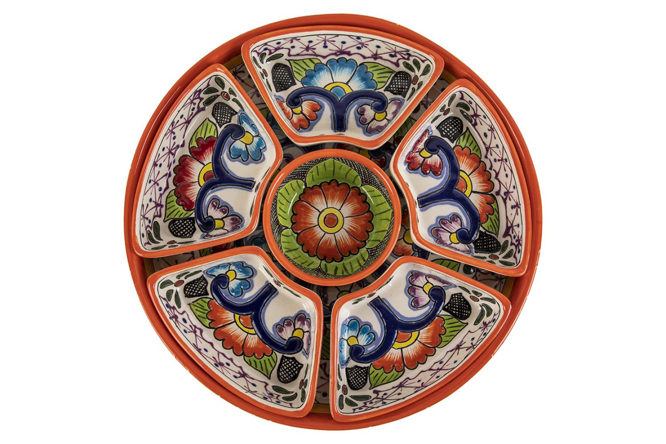 Botanero - 7-piece ceramic snack platter