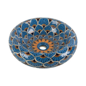 Azura Prima - Ceramic washbasin decorated with relief
