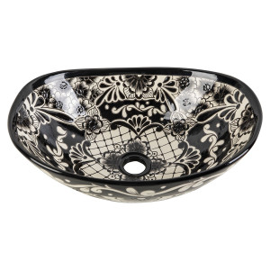 Serena Prima - Ceramic washbasin decorated with relief