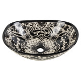 Serena Prima - Ceramic washbasin decorated with relief
