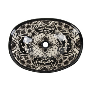 Serena Prima - Ceramic washbasin decorated with relief