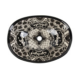 Serena Prima - Ceramic washbasin decorated with relief