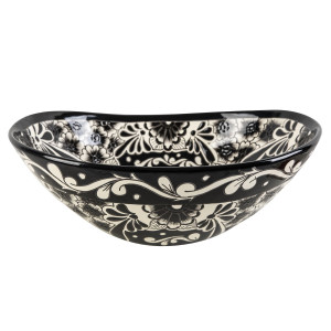 Serena Prima - Ceramic washbasin decorated with relief