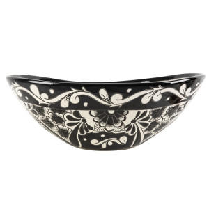 Serena Prima - Ceramic washbasin decorated with relief