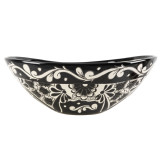 Serena Prima - Ceramic washbasin decorated with relief