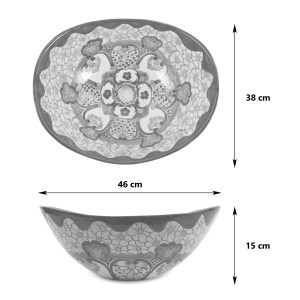 Juanetta Prima - Countertop washbasin decorated with relief